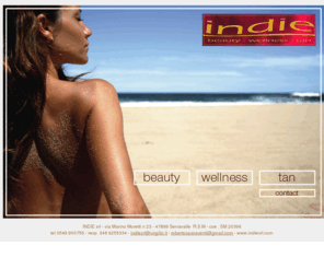 indiesrl.com: HOME PAGE INDIE
Indie srl si occupa di bellezza, benessere e abbronzatura spray.
Sunspray è il brand aziendale per l'abbronzatura spray numero uno in Italia.