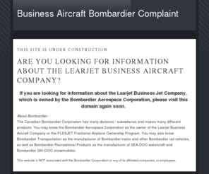 business-aircraft-bombardier-complaint.com: Business Aircraft Bombardier Complaint
Bombardier Corporation Information