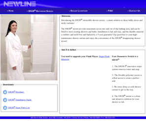 newlinebathroom.com: Newline International
Retractable screen systems for bath or shower