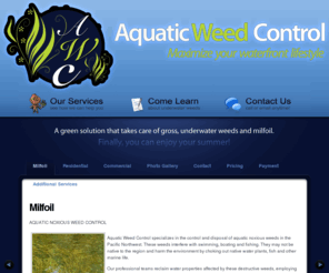 awc-america.com: Aquatic Weed Control | Noxious Weeds & Millfoil control in Seattle Washington
AWC is your solution for Millfoil & underwater noxious weeds in the Seattle & Puget Sound area.