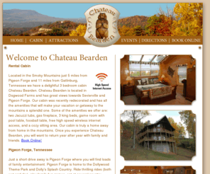 Chateaubearden Com Chateau Bearden Rental Cabin Near Pigeon Forge Tn