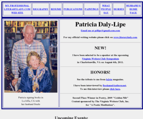 patricialipe.com: Patricia Lipe
Patricia Daly-Lipe's web site for writing