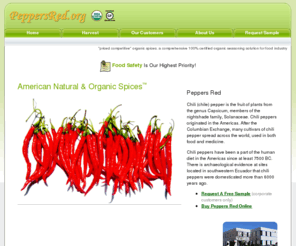 peppersred.org: Peppers Red
Our competitively priced organic spices are a comprehensive 100% certified organic seasoning solution for food industry.