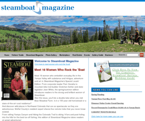 yampavalleyarts.net: Steamboat Magazine and Steamboat Springs Visitors' Guide
Stories and photographs of people, places and events in Steamboat Springs. Lodging, dining, sightseeing, art, real estate and shopping directories.