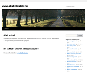 allatioldalak.hu: www.allatioldalak.hu | A legállatibb oldalak
Regisztrálj magadnak ingyenes weboldalt az állati oldalak rendszerben