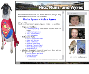 hitsrunsandayres.com: Nathan Ayres presents... Hits, Runs, and Ayres
Meet Nathan Ayres and his family.