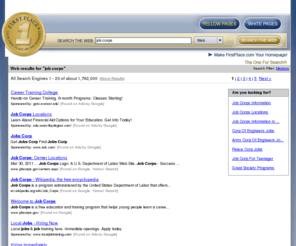 jobcorps.com: First Place® - Your First Place on the Internet®
Search results for job corps from First Place Metasearch.