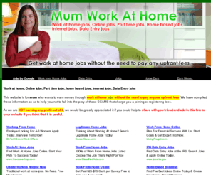 mumworkathome.com: Mum Work At Home
Work at home jobs