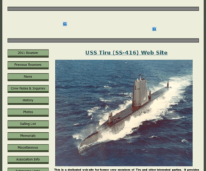 usstiru.org: TIRU'S Home Page
United States submarine USS Tiru SS416 web site