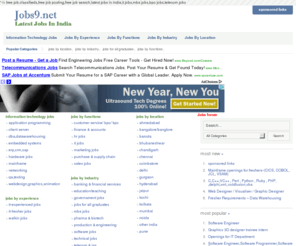 jobs9.net: Jobs9.net - job classifieds,find jobs in hyderabad,pune,kolkatta,chennai,banglore,mumbai,delhi,india
Jobs in India,banglore,hyderabad, Mumbai,Chennai, Delhi, Pune. IT, Software Jobs,Accounts,finance Jobs,Banking,Insurance Jobs,Engineering R&D Jobs,HR,Administration,IR Jobs,ITES,BPO,KPO Jobs,Marketing,Sales Jobs,Telecom Jobs,Pharma/Biotech Jobs,Governament Jobs,Technical Jobs,free job classifieds