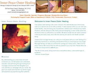 innerpeaceouterhealing.com: Inner Peace Outer Healing
Massage and Bodyworks by Sara B Morand