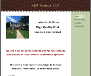 kandrventures.com: K&R Ventures - K&R Ventures, LLC 2211 Rayford RoadSuite 111-3Spring, TX 77386 Ph: 281-292-6260Fx:  281-292-7274 info@kandrventures.com
        Cleaning and Repair    