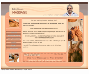 bowenmassage.com: Peter Bowen Massage Wodonga
Remedial and relation massage by Peter Bowen of Wodonga.