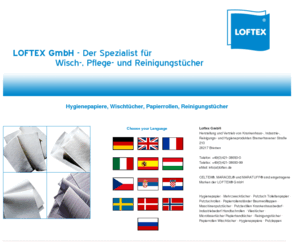 loftex.net: LOFTEX GmbH - Putzlappen | Reinigungstücher | Hygienepapiere | Wischtücher | Papierrollen | Microfasertücher | Vliestücher
Spezialisiert auf Putzlappen, Hygienepapiere, Wischtücher, Papierrollen und Reinigungstücher produzieren wir auch Papierhandtücher, Microfasertücher, Vliestücher und Handtuchrollen