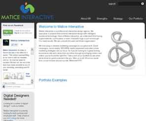 matice.es: Matice Interactive - Interactive Design Experts
Matice Interactive are interactive design experts that can help your business grow through effective marketing from basic branding strategy to interactive development.