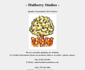 mulberrystudios.co.uk: Mulberry Studios | United Kingdom | Home
Mulberry Studios, Personalised Gifts, Gift Products.