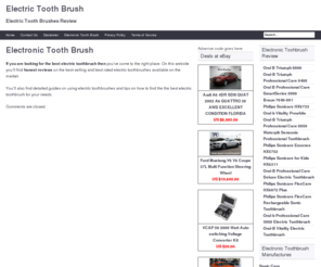 electrictoothbrushh.com: Electronic Tooth Brush Review | Electric Tooth Brush
Electronic Tooth Brush Review - Shop great prices on Electronic Tooth Brush here!