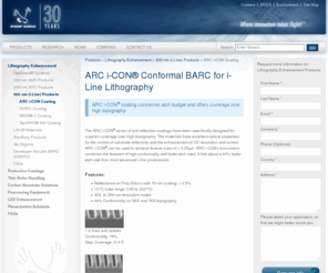 arci-con.biz: ARC i-CON® Conformal BARC for i-Line Lithography | Brewer Science
ARC i-CON® anti-reflective coating conserves etch budget and offers coverage over high topography.