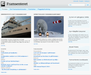 framsenteret.no: Forsiden - FRAM - Nordområdesenter for klima- og miljøforskning
FRAM - High North Research Centre for Climate and the Environment
Det norske Polaråret avsluttet. Rekordlave ozonverdier over Arktis.