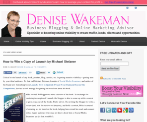 blogsquadlive.com: Denise Wakeman - Business Blogging and Online Visibility Expert
Denise Wakeman, Founder of The Blog Squad, serves service professionals, coaches, consultants, speakers and authors and entrepreneurs, helping them boost their online visibility to attract more traffic, more leads, more clients, more business opportunities.