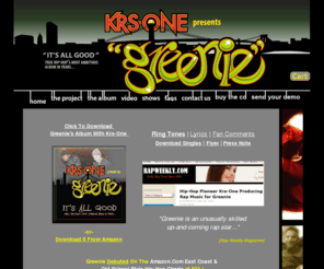 krsonealbum.com: KRS-ONE presents Greenie - a White, Jewish emcee
Blastmaster KRS-ONE's unique project - executive producing, co-starring...and putting together an entire album / CD with Greenie