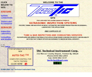 tactictest.com: Welcome to TACTIC site a leading manufacturer of Ultrasonic inspection systems.
