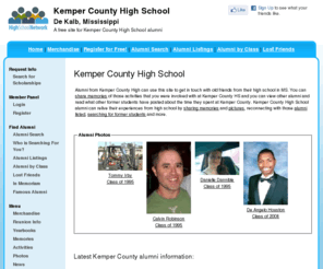 kempercountyhighschool.org: Kemper County High School
Kemper County High School is a high school website for Kemper County alumni. Kemper County High provides school news, reunion and graduation information, alumni listings and more for former students and faculty of Kemper County  in De Kalb, Mississippi