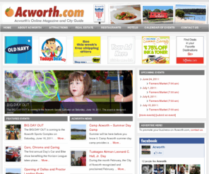 myacworth.com: Acworth.com | Acworth Georgia's Online Magazine And City Guide
The Acworth.com city guide features restaurants, events, hotels, attractions, real estate, apartments, shopping, and helpful information about Acworth, Georgia.