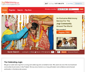 joginathmatrimony.com: Jogi Matrimony - Matrimonial - CommunityMatrimony.com
Jogi Matrimony Find Lakhs of Jogi Brides & Grooms on JogiMatrimony.com, a part of CommunityMatrimony  Join FREE