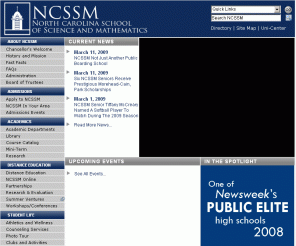 ncssm.edu: Experience NCSSM
