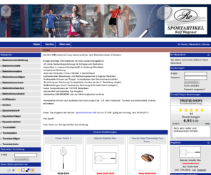 racket-world.de: Racket-World - Badmintonshop Badmintonversand Badmintongeschäft Rw-Sportartikel Badmintonhandel Yonex
In unserem Badmintonshop bzw. Badmintonversand finden Sie ein breites Sortiment an Badmintonzubehör. Hierzu gehören Badmintonschläger, Badmintonschuhe, Badmintonbekleidung und Badmintontaschen der Marken Yonex, Victor, Carlton, Babolat, Head, Oliver und RSL. Rw-Sportartikel Walddörferstr. 80 22041 Hamburg