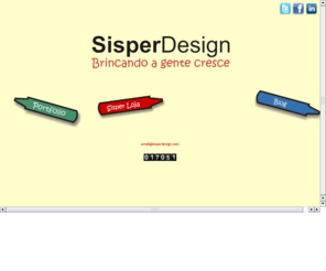 sisperdesign.com: Sisper Design .com
Sisper Design cria brinquedos, jogos e produtos divertidos exclusivos pensando sempre no bem estar das crianças e tranquilidade para os pais. Materiais naturais são o principal de nossos produtos (jogos ou brinquedos).