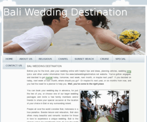 baliweddingdestination.net: Bali Wedding Destination | Packages Wedding
bali wedding destination are confident that you find our services and prices are second to none for wedding packages service in Bali.