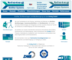 bioteg.de: Biofilter, Biofilteranlagen, Abluftreinigung - bioteg GmbH
Biofilter, Biofilteranlagen, Abluftreinigung von der bioteg GmbH in Bayreuth