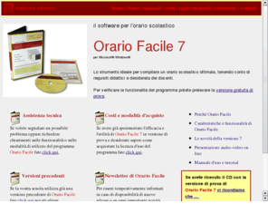 mathemasoftware.com: Mathema Software - Orario Facile 7
Orario Facile 7, un programma
semplice ed efficace per compilare l'orario scolastico in ogni tipo di scuola.
Il software ideale per la pianificazione automatica dell'orario scolastico.