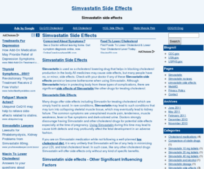 simvastatin-side-effects.com: Simvastatin Side Effects - Treatment Side Effects
Simvastatin Side Effects - Not everyone who takes Simvastatin will have side effects.