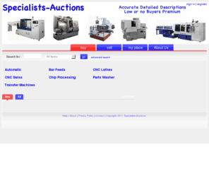 specialists-auctions.com: Specialists-Auctions
Machine Tool Auction Site, transfer machines auction, cnc turning auctions, automatic multi spindle auction