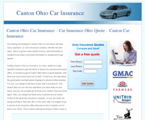 ... car insurance with the best car insurance company in Canton Ohio . Get