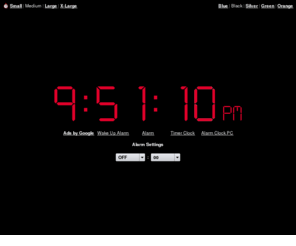 clock247.com: Online Alarm Clock
Online Alarm Clock - Free internet alarm clock displaying your computer time.