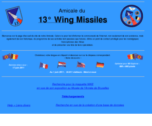 amicale13w.be: Amicale du 13 Wing Missiles
Amicale du 13 W MSL