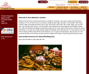 auntmahalias.com: Aunt Mahalia's Candies Home Page
Aunt Mahalia's Candies