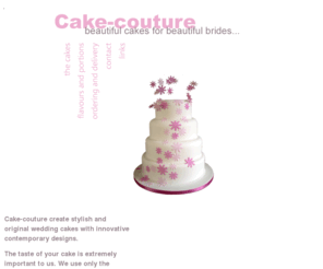 cake-couture.com: Cake-Couture.com
Contemporary style wedding cakes that taste as good as they look. All our cakes are made using the finest ingredients. Delivery to Surrey and London. Beautiful cakes for beautiful brides....