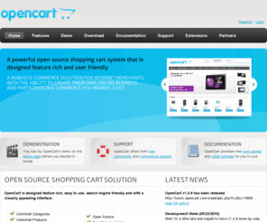 cartf.com: OpenCart - Open Source Shopping Cart Solution
A free shopping cart system. OpenCart is an open source PHP-based online e-commerce solution.