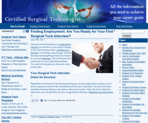 certifiedsurgicaltechnologist.net: Certified Surgical Technologist
Certified Surgical Technologist Information and Resources