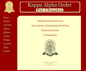 ka-psi.org: Kappa Alpha Order - Psi Chapter
Kappa Alpha Order - Psi Chapter