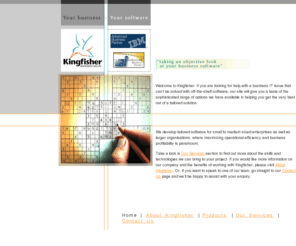 kfa.co.uk: Kingfisher Associates
Kingfisher Associates is a software development company located in central southern England who specialise in IBM and Java based bespoke business solutions.