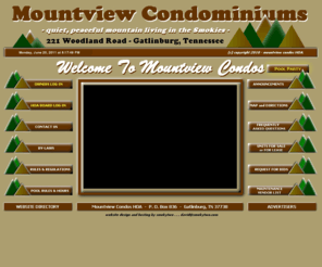 mountviewcondos.com: Mountview
Quite, peaceful mountain living in the Smokies.