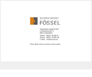 foessel.de: Schreinerei Foessel, 69214 Eppelheim
