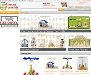 germanchristmaspyramids.com: German Christmas Pyramids and Arches from KWO, Glaesser, Dregeno GermanPyramids.com
A top rated store for German pyramids from the Erzgebirge region of Germany crafted by KWO, Richard GlÃ¤sser, MÃ¼ller, Flath and Ulbricht.