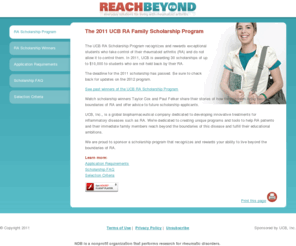 reachbeyondra.com: Rheumatoid Arthritis information and support at ReachBeyondRA.com
Find advice for daily living, inspiration to keep going, and tips for how to live with rheumatoid arthritis at Reach Beyond RA.